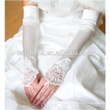 Jolie gants manches longues à base de gants de mariée en satin blanc